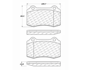 StopTech PosiQuiet Ceramic Rear Brake Pads for Ford F-150 2004-2008, 105.05921