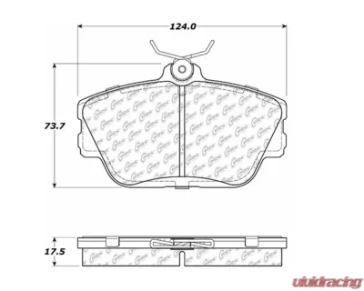 StopTech Brake Pads, Front, Red, for BMW 3 Series 2007-2013, 105.0598 - 105.05980
