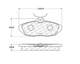 StopTech Brake Pads for Ford Mustang 2015-2023, Ceramic, Front, 105.0599