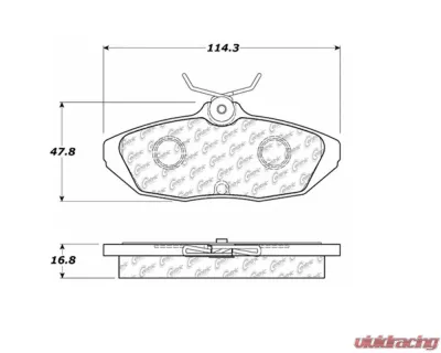 StopTech Brake Pads for Ford Mustang 2015-2023, Ceramic, Front, 105.0599 - 105.05990