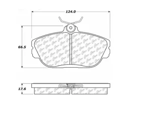 StopTech Brake Pad Set - Front, Ceramic, Black - Honda Civic 2006-2011 - 105.0601