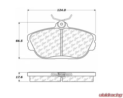 StopTech Brake Pad Set - Front, Ceramic, Black - Honda Civic 2006-2011 - 105.0601 - 105.06010