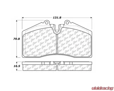 StopTech Brake Pad Set - Front, Red, for Honda Civic 2016-2021 - 105.0609 - 105.06090