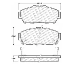 StopTech Brake Pads - Front, Red, for Honda Civic 2006-2011 - 105.0617