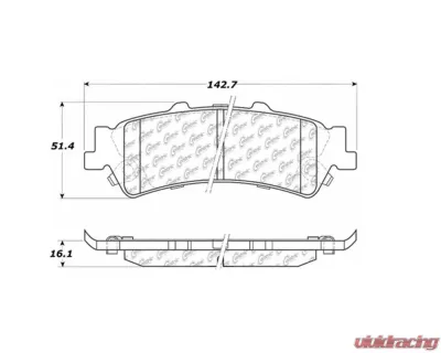 StopTech Brake Pads, Front, Red, Ford Mustang 2015-2023, 105.0792 - 105.07920