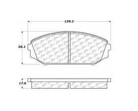 StopTech Brake Pads - Front, Ceramic, Black, Ford Mustang 2015-2023, 105.0793