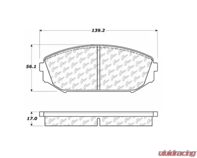 StopTech Brake Pads - Front, Ceramic, Black, Ford Mustang 2015-2023, 105.0793 - 105.07930