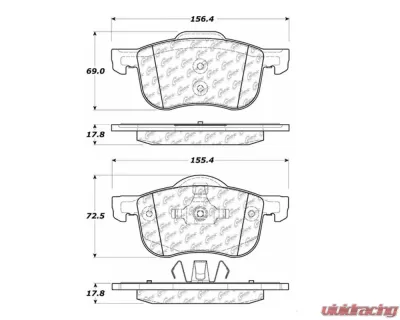 StopTech Brake Rotor, Front, Black, for Ford Mustang 2015-2023, 105.0794 - 105.07940