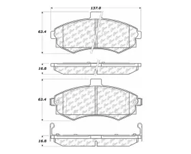 StopTech Performance Brake Pads for Audi A4 2009-2016, Red, 105.0941