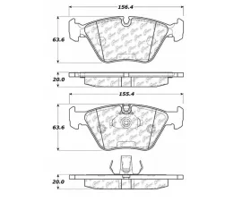 StopTech Brake Pads, Front, Red, for Honda Civic 2006-2011, 105.0946