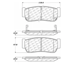 StopTech Brake Pads for Honda Civic 2006-2011, Ceramic, Front, 105.0954