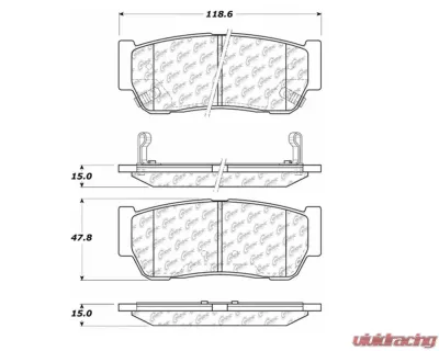 StopTech Brake Pads for Honda Civic 2006-2011, Ceramic, Front, 105.0954 - 105.09540
