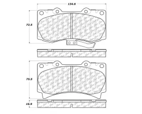 StopTech Brake Pads - Front, Ceramic, Black, Honda Civic 2006-2011, 105.1119