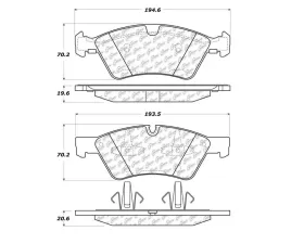 StopTech Brake Pads - Front, Ceramic, Black for Ford Mustang 2015-2023 105.1123