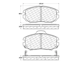 StopTech Brake Pads for Ford Mustang 2015-2023, Ceramic, Front, 105.1125