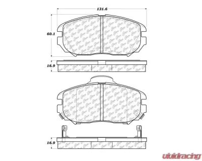 StopTech Brake Pads for Ford Mustang 2015-2023, Ceramic, Front, 105.1125 - 105.11250