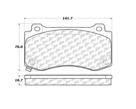 StopTech Performance Brake Pads, Front, Red, Ford Mustang 2015-2023, 105.1149