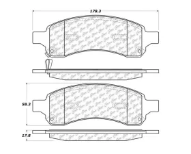 StopTech Brake Pads - Front, Ceramic, Red, for Honda Civic 2006-2011 - 105.1169