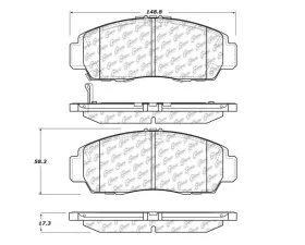 StopTech Brake Pads - Front, Red, for Ford Mustang 2015-2023, 105.1506