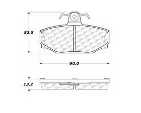 StopTech Performance Brake Pad Set, Front, Red, BMW 3 Series 2007-2013, 106.0391