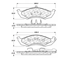 StopTech Performance Brake Pads for Honda Civic 2006-2011, Red, 106.0417