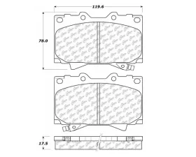 StopTech Brake Pads - Front, Ceramic, Red - Ford Mustang 2015-2023, 106.0772