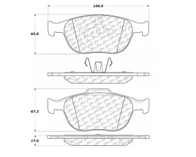 StopTech Brake Pads, Front, Ceramic, Black - Honda Civic 2006-2011 106.097