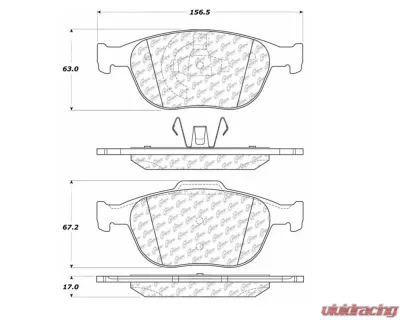 StopTech Brake Pads, Front, Ceramic, Black - Honda Civic 2006-2011 106.097 - 106.09700