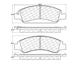StopTech Performance Brake Pads for Honda Civic 2006-2011, Red, 106.1363