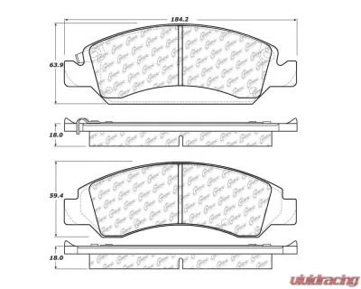 StopTech Performance Brake Pads for Honda Civic 2006-2011, Red, 106.1363 - 106.13630