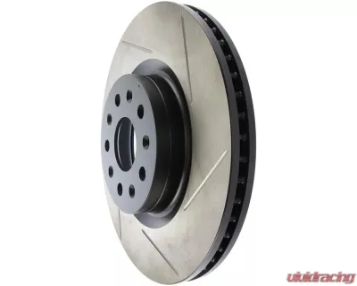 StopTech Sport Slotted Rotor Left Front - Black, Steel, Fits Honda Civic 2001-2005 126.62150SL - 126.62150SL