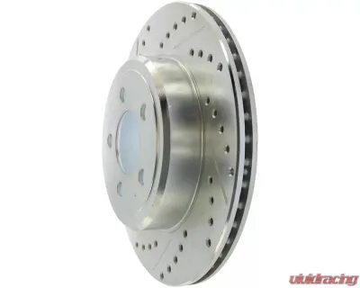 StopTech Select Sport Drilled Slotted Brake Rotor Rear Right for Ford Mustang 2015-2023, Black, 227.63062R - 227.63062R