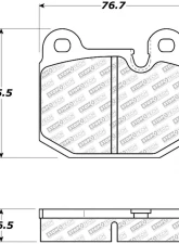 StopTech Brake Pads - Front, Red, for Ford Mustang 2015-2023 - 305.0174                                     - 305.01740 - Image 4