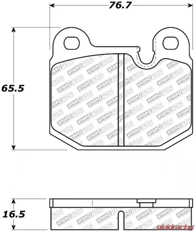 StopTech Brake Pads - Front, Red, for Ford Mustang 2015-2023 - 305.0174 - 305.01740