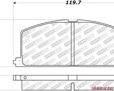 StopTech Performance Brake Pads for Honda Civic 2006-2011, Red, 305.0242 - 305.02420