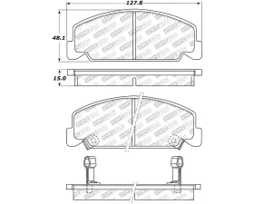 StopTech Brake Pads for Honda Civic 2006-2011, Front, Red, 305.0273