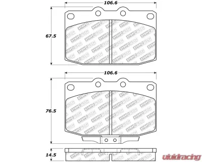 StopTech Brake Pads for Ford Mustang 2015-2023, Ceramic, Front, 305.0331 - 305.03310