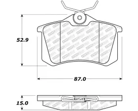 StopTech Brake Pads for Honda Civic 1996-2000, Ceramic, Front, 305.034
