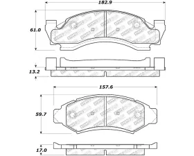 StopTech Brake Pads for Honda Civic 2006-2011, Front, Ceramic, 305.0375