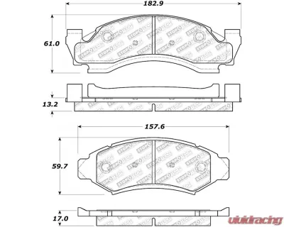 StopTech Brake Pads for Honda Civic 2006-2011, Front, Ceramic, 305.0375 - 305.03750