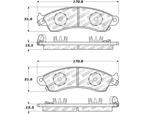 StopTech Brake Pads for Audi A4 2002-2008, Front, Ceramic, 305.0412