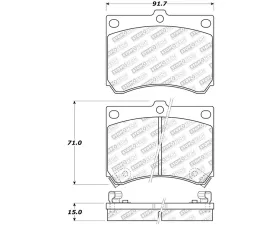 StopTech Brake Pads - Front, Ceramic, Black, Ford Mustang 2015-2023, 305.0473