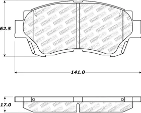 StopTech Brake Pads - Front, Red, Performance, Fits Ford Mustang 2015-2023, 305.0476