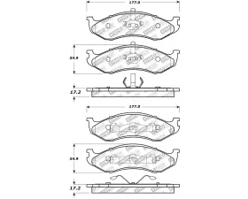 StopTech Brake Rotor Set, Front, Silver, Ford Mustang 2015-2023, 305.0477