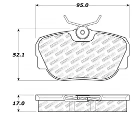 StopTech Performance Brake Pads for Ford Mustang 2015-2023, Red 305.0493