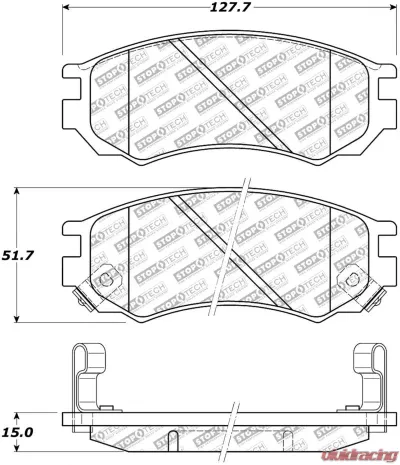 StopTech Brake Rotor, Front, Black, for Honda Civic 2006-2011, 305.0549 - 305.05490