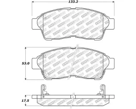 StopTech Performance Brake Pads - Front, Red, Ford Mustang 2015-2023 305.0562