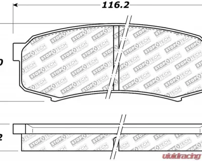 StopTech Brake Pads for Ford Mustang 2015-2023, Ceramic, Front, 305.0606 - 305.06060