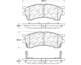 StopTech Brake Pads for Ford Mustang 2015-2023, Ceramic, Front, 305.0637