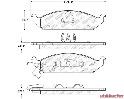 StopTech Brake Rotor, Front, Black, Ford Mustang 2015-2021, 305.065 - 305.06500
